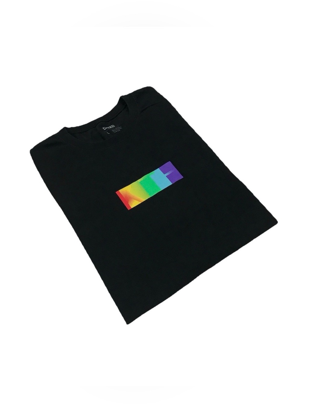Kith Pride Rainbow Shirt Large L Black Gradient Box Logo Bogo SS19 Streetwear